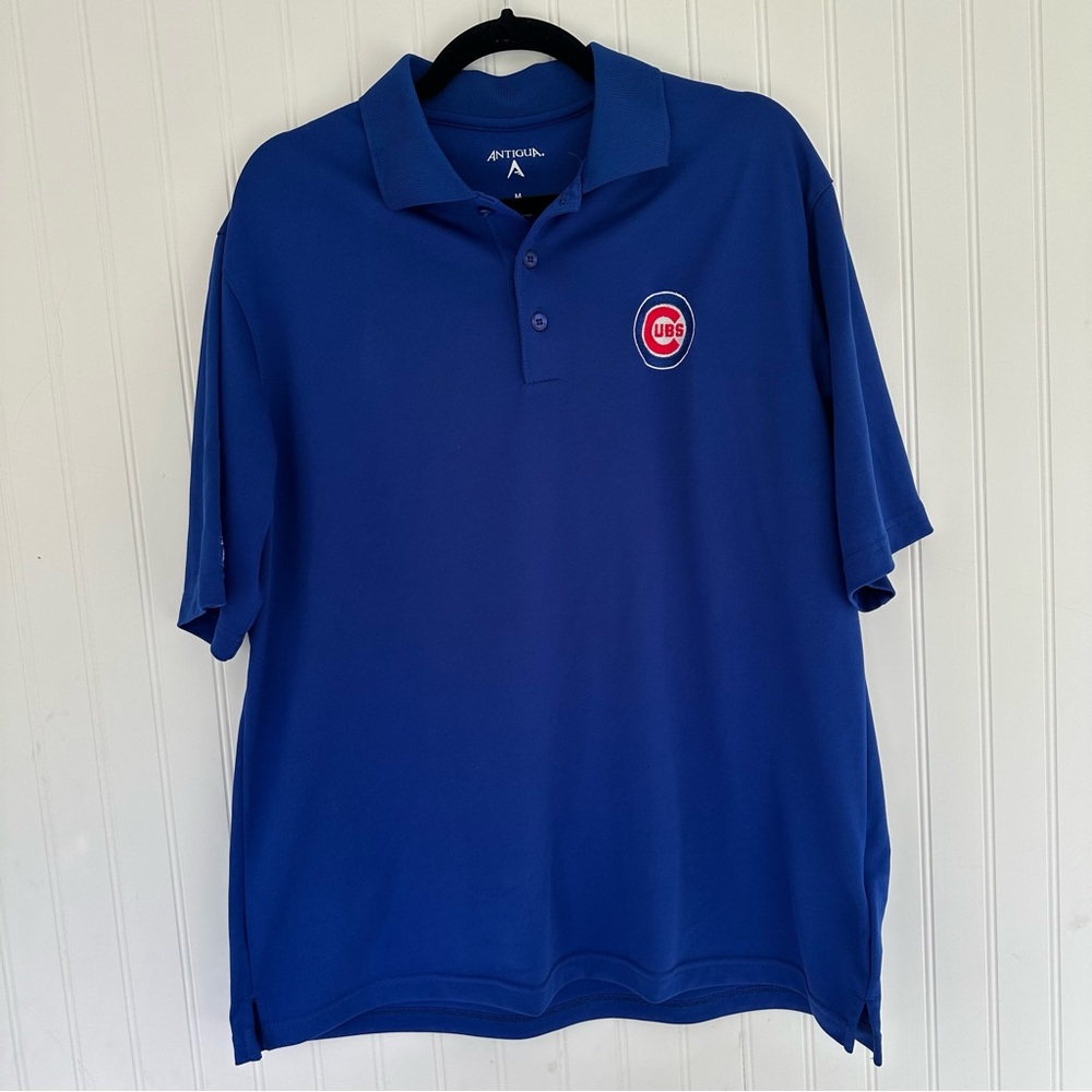Antigua Chicago Cubs Baseball Polo Embroidered Sz Medium‎ MLB